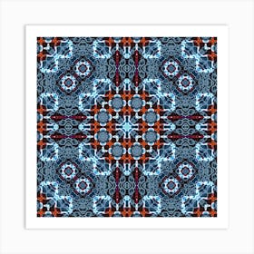 Modern Abstraction Decor From Blue Lines Art Print