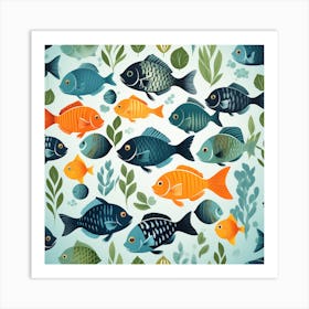 Fish pattern 4 Art Print