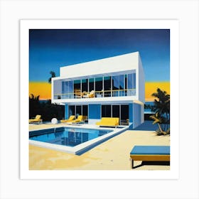 House At The Beach Art Print