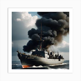 Naval Warfare - Ships at Sea 3 Art Print