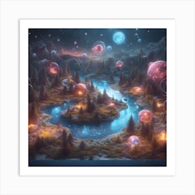 Forest Of Bubbles Art Print