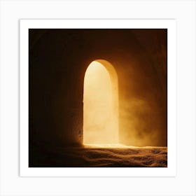 Light Shining Through A Door Art Print