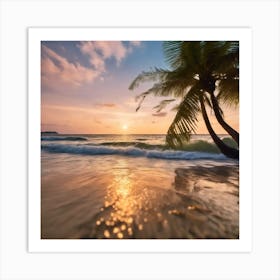 Sunset On The Beach 3 Art Print