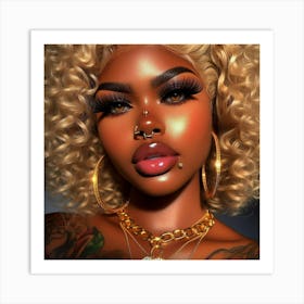 Sexy Black Woman 6 Art Print