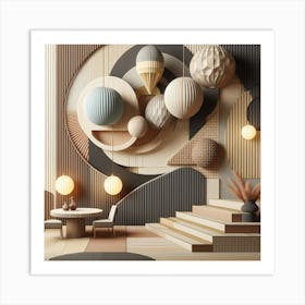 3d Interior Design Art Print