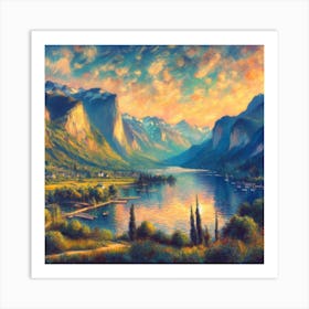 Sunset In The Valley Art Print