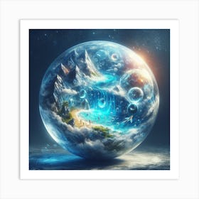 World In A Sphere Art Print