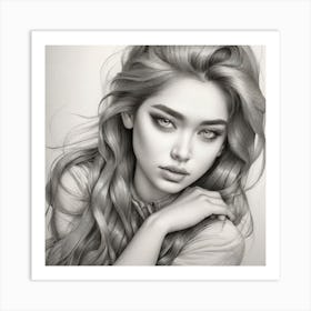 Portrait Of A Girl Art Print