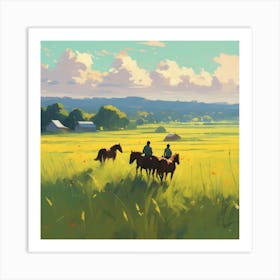 Horses In The Meadow 5 Art Print