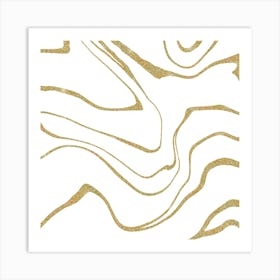 Gold Glitter Wallpaper Art Print