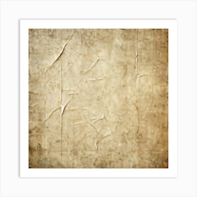 Abstract Pattern Swirling Across Vintage Crumpled Paper Textures Of Both The Creases And Paper Fibe (6) Art Print