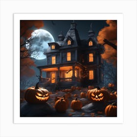 Haunted House 3 Art Print