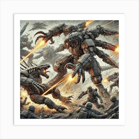 Hybrid Assault Beasts Close Combat Iron Commonwealth Art Print