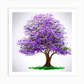 Spring Flowers On A Bloomed Tree Art Print