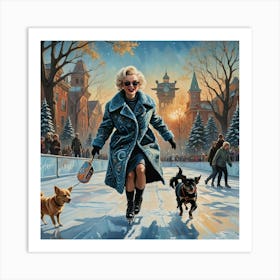 Winter'S Day With M M Art Print