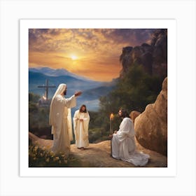 Jesus At The Cross Art Print