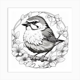 Bird On A Branch Art Print