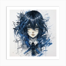 Goth girl Art Print