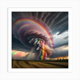 Rainbow Funnel Cloud Art Print