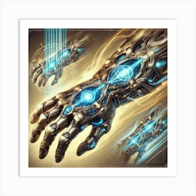 A Detailed Depiction Of Reality Forge Gauntlets, T Art Print