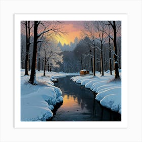 Leonardo Lightning Winter Is Finally Here Art 2 Art Print