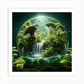 Eagle In The Forest Art Print