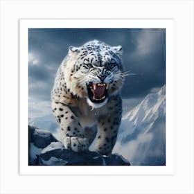 Snow Leopard Art Print