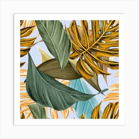 Monstera Palm Leaves Plants Art Print