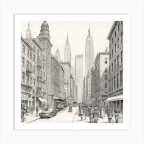 New York City Street Scene 3 Art Print