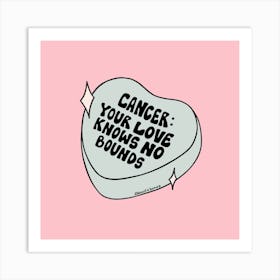 Cancer Conversation Heart Art Print