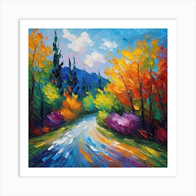 Autumn Road Art Print