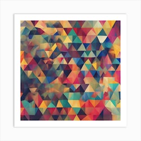 Polygonal Abstract Triangles Art Print