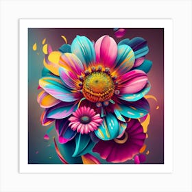 Colorful Flower Art Print