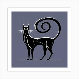 Illustration cat 3 Art Print