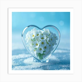 Heart Shaped Flowers Affiche