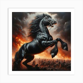 'The Black Horse' Art Print