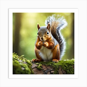 Squirrel In The Forest 292 Art Print