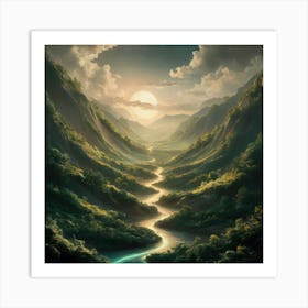 River In The Mountains 19 Art Print