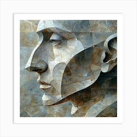 Abstract Portrait Of A Man 1 Art Print