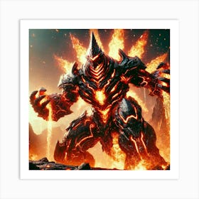 Ignis Rex Molten Armor Art Print