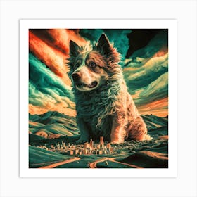 Dog In The Sky Art Print