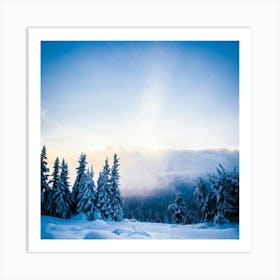 Abstract Landscape Showcasing The Battle Between Winters Chill And The New Years Promise Sun Rays (2) Art Print