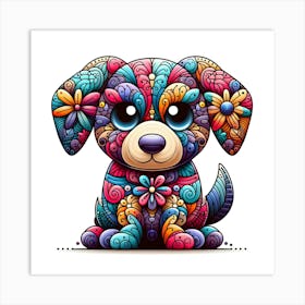 Colorful Dog 1 Art Print