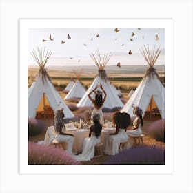 Teepee Wedding Art Print