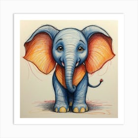 Little Elephant Art Print