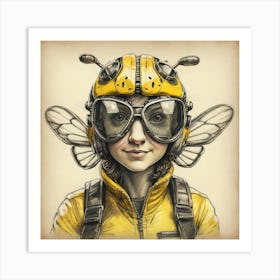 Bee Girl 2 Art Print