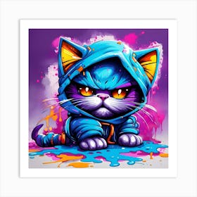 Graffiti Cat 1 Art Print