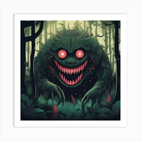 Monster in Deep Forest Art Print