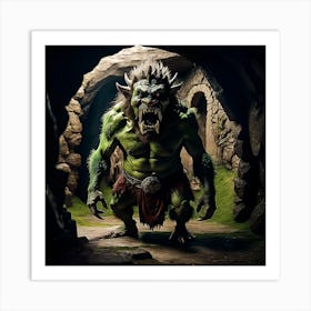 Daryl the cave troll Art Print