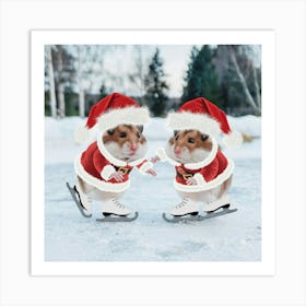 A Photo Of Two Hamsters Wearing Tiny Out 3asgbh4lrta M8f0dbklng Pratxdajsqcmzazlfc4 Mw Art Print